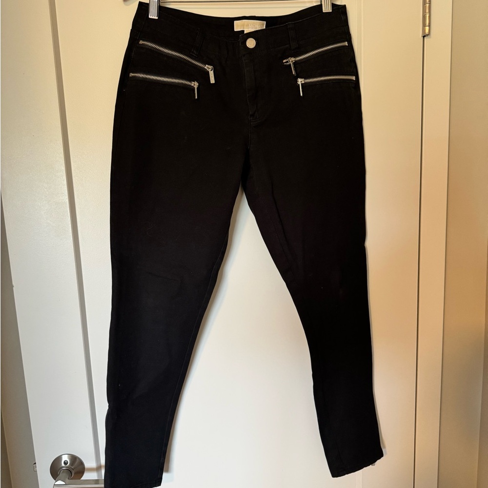 Michael Kors Black Zippered Pants